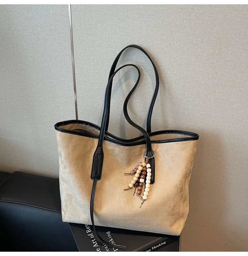CEEKAY Casual Retro Large Tote Bag, Lightweight Top Handle Handbag, Practical Everyday Shoulder Purse for Shopping Travel Work