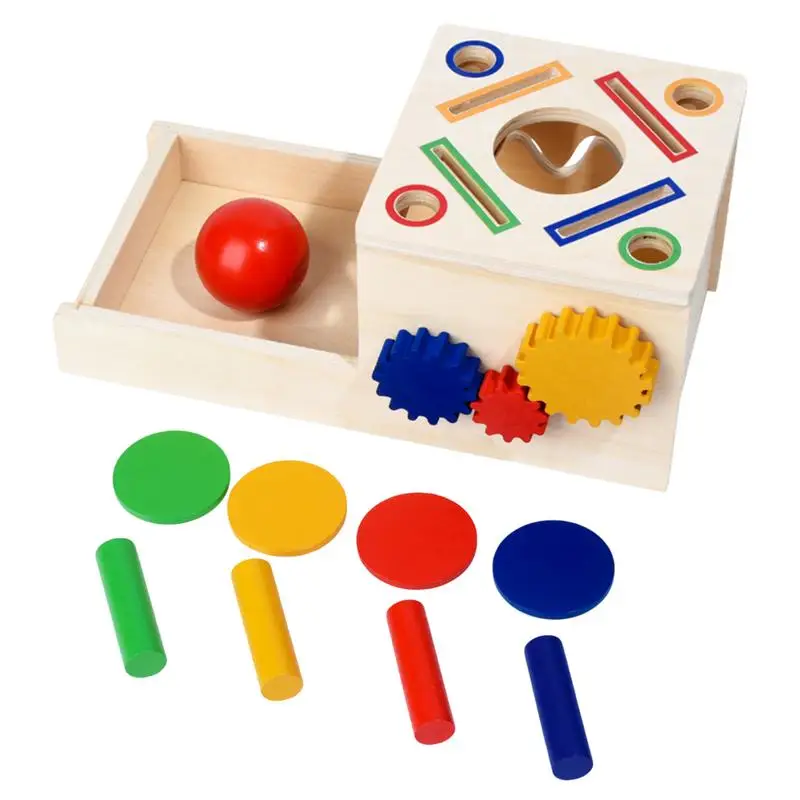 Wooden Color Sorting Toys Children's Shape Sorting Coin Box Puzzle Enlightenment Preschool Learning Toy for Children's Day