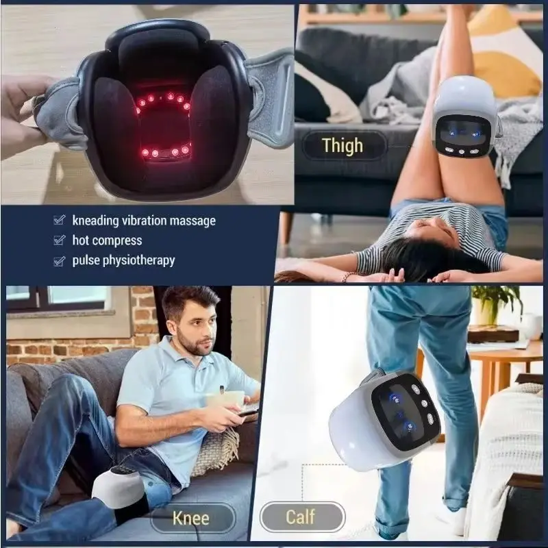 

Multi-Functional Red Knee Shoulder Arm Massager, 4-in-1 Technology Heat Vibration for Stretched Ligament Muscle Pain Relief