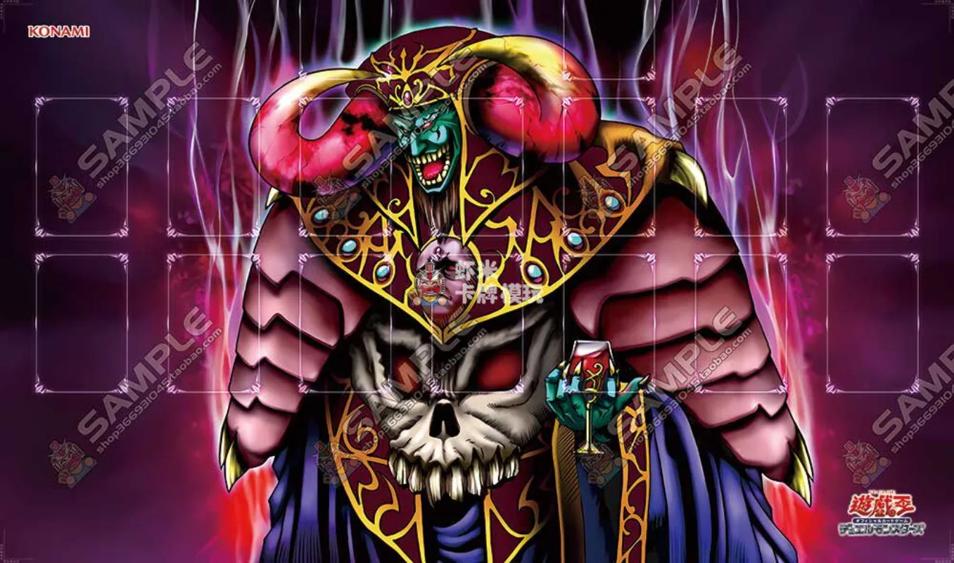 600x350mm Yu-Gi-Oh! Dark Ruler Ha Des Series 2mmStitched Edge Single Player Playmat Revived King Ha Des Board Game Card Mat Gift view 2