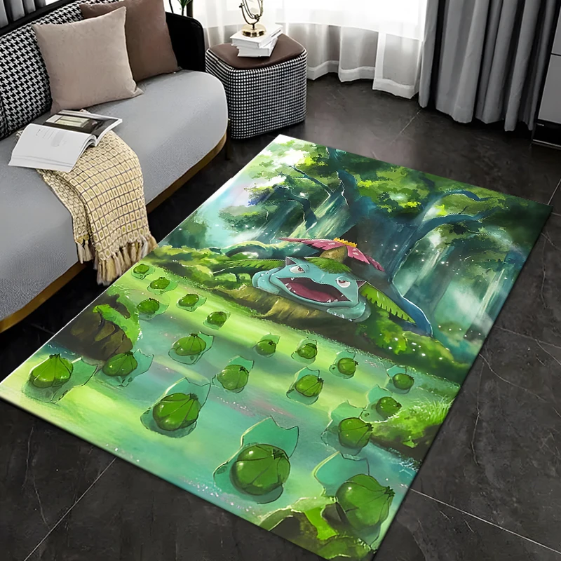 Japanese Anime Pokemon Large Carpet Living Room Home Decor Sofa Table Rug Anti Slip Chair Lounge Floor Mat Carpet for Bedroom