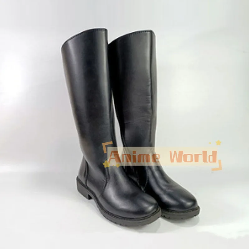 Botas de Cosplay negras de Anime Yuri Briar para hombres y mujeres, accesorios de disfraz de fiesta de Halloween, zapatos de tacón alto
