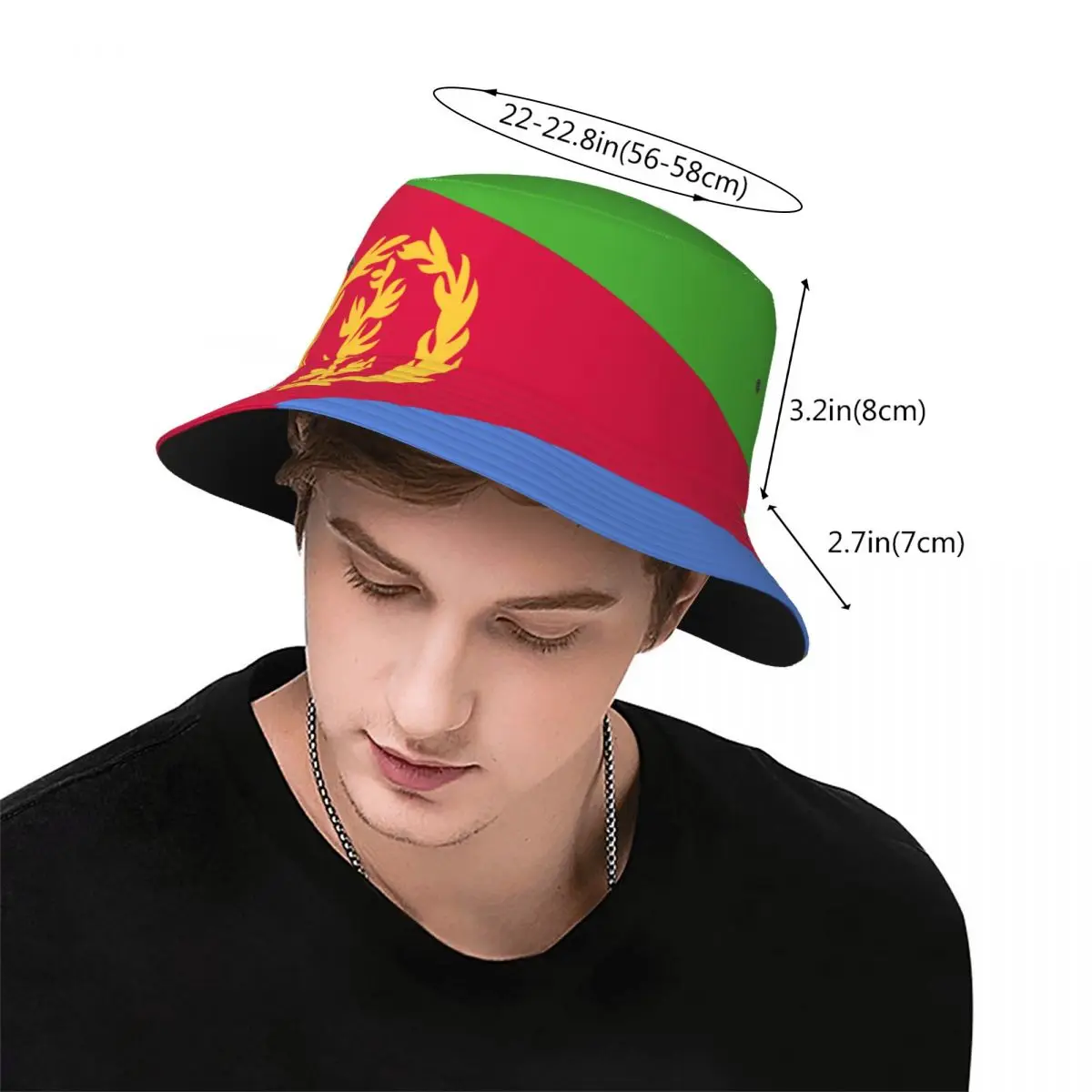 2023 Men Women Summer Eritrea Flag Bucket Hat Bob Fisherman hat Outdoor Travel Sun Visor Fashion Panama