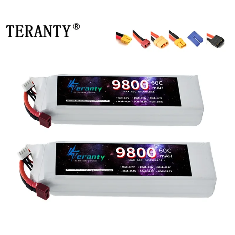 بطاريات ليبو 11.1 فولت 3 ثانية 9800 مللي أمبير عمداء T موصل XT60 pour voiture RC طائرة بدون طيار FPV