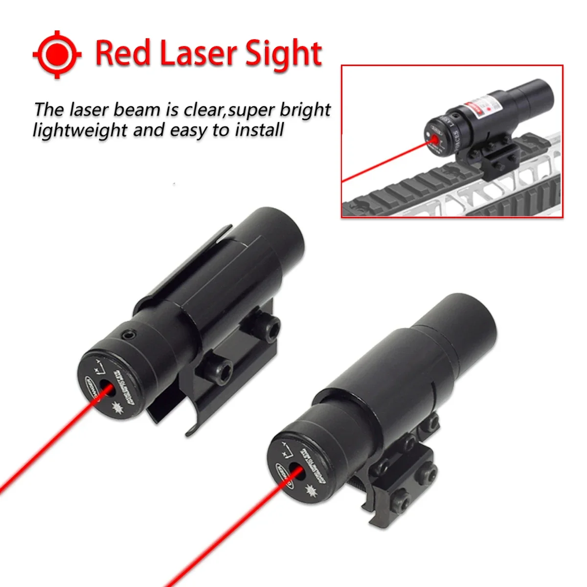 Tactical Red Dot Laser Sight Pointer For Pistol Rifle 11mm/20mm Rail Airsoft Accessories Tracer Unit Spitfire 14mm CCW/10mm CW