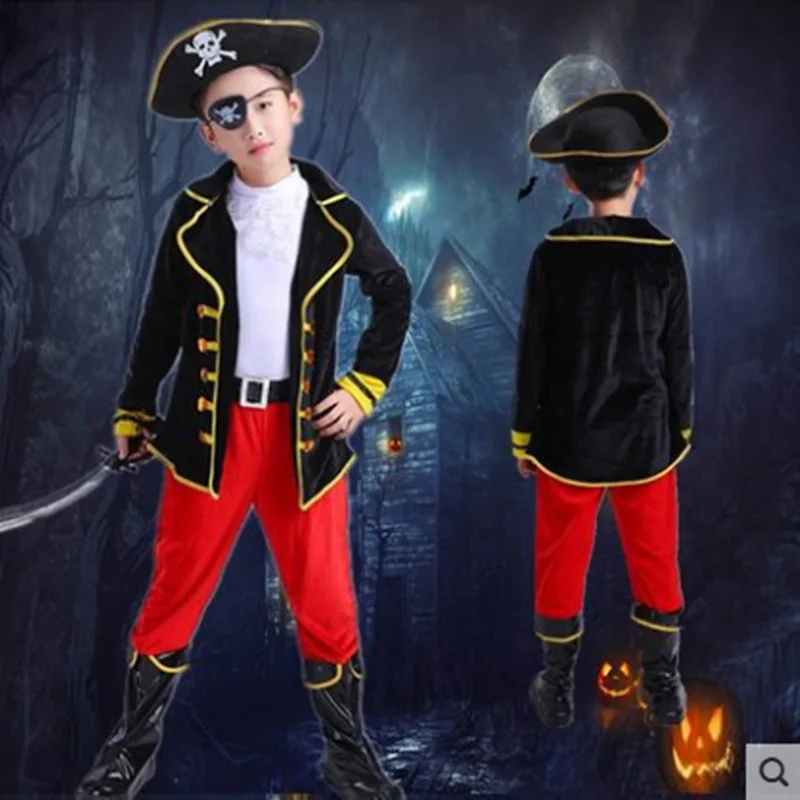 

Halloween Children's Costume Boys' Cospaly Pirate King Role-playing Little Prince Performance Set Traditional Chinese Stage C...
