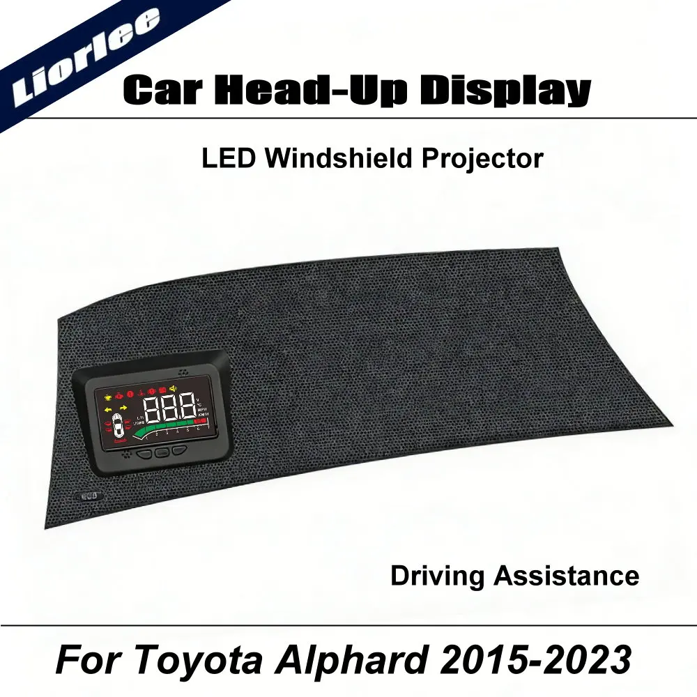 

Car LED Projector For Toyota Alphard Vellfire 2015-2023 Auto Head-Up Display HUD Windshield Safe Driving Assistance Accessories