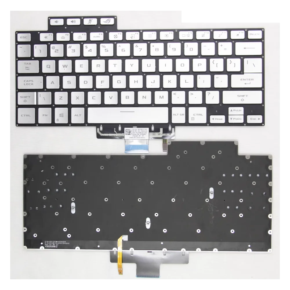 

Silver Backlit Laptops Keyboard For Asus ROG Zephyrus G15 GA503 G16 M16 GU603