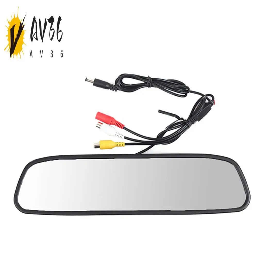 

AV36-4.3Inch Car DVR Dash Camera Rear View Mirror Monitor Supports 2-Way Video Recorder Dash Cam LCD Display