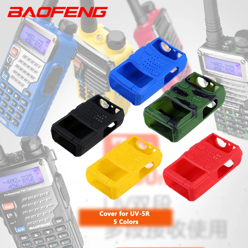 

Case Silicone Rubber Cover bumper BAOFENG UV-5R Case For Two Way Radio F8+ UV 5R UV-5RE DM-5R Walkie Talkie uv5r Accessories