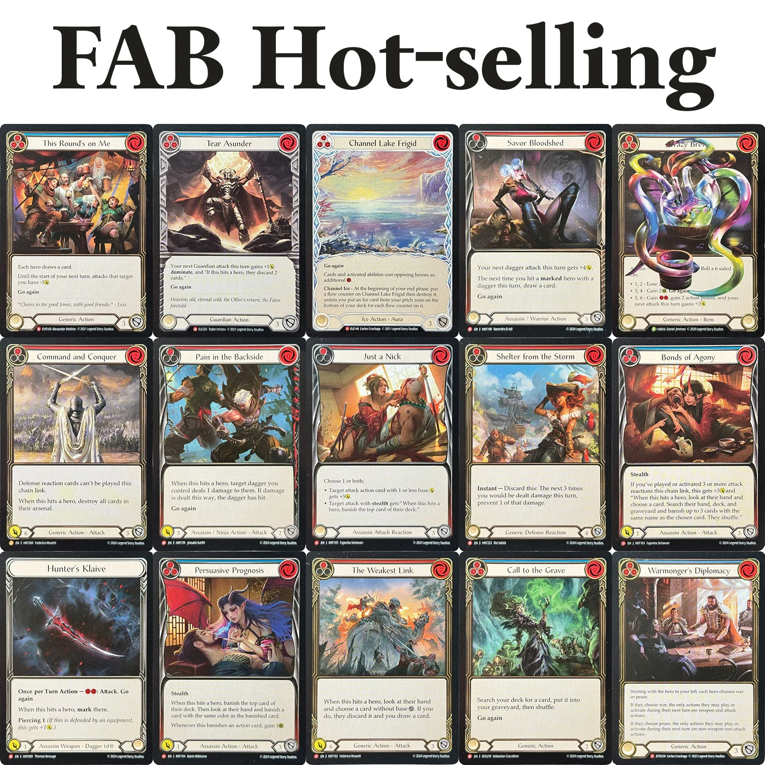 

FAB Hot-selling Proxy Regular Game Cards Shelter from the Storm Command and Conquer Just a Nick Bonds of Agony Call to the Grave