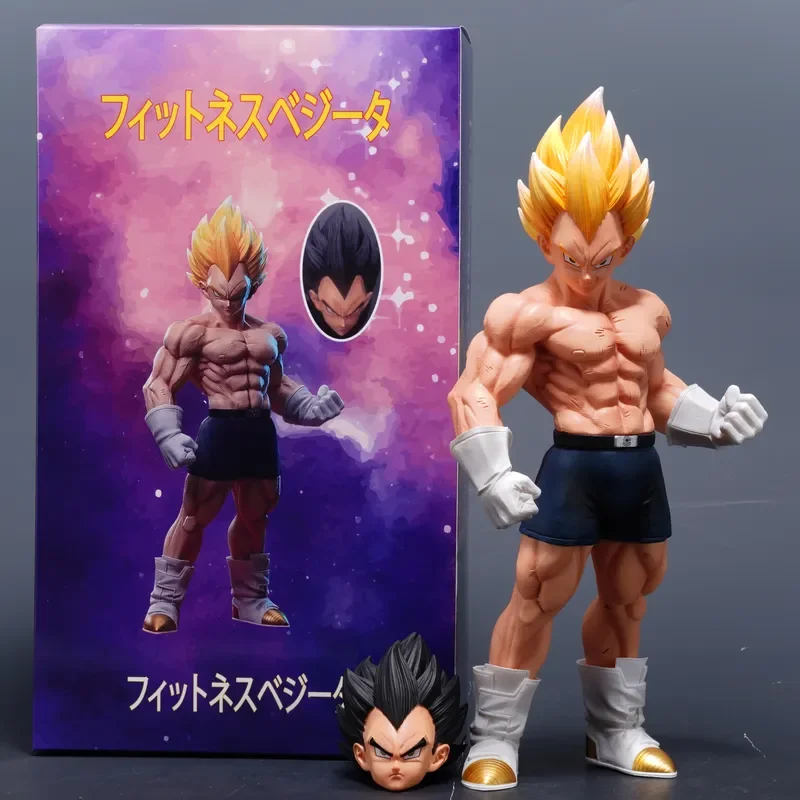 

29 Cm Gk Vegeta Anime Figures Dragon Ball Gravity Training Model Statue Standing Desktop Ornament Garage Kit Children'S Toy Gift