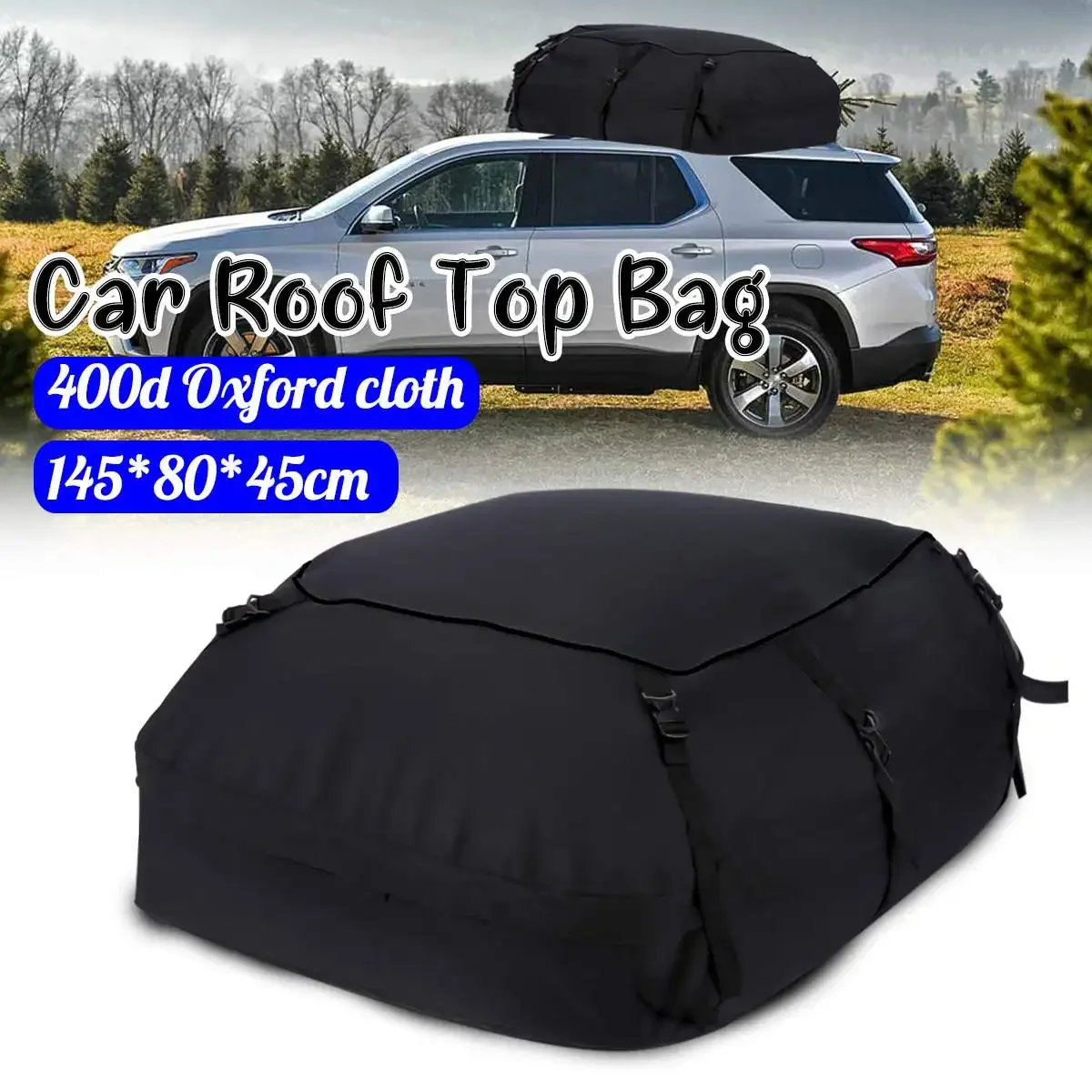 145x80x45cm Universal Car Roof Top Bag Roof Top Bag Rack Cargo Carrier Luggage Storage Travel Waterproof SUV Van for Cars