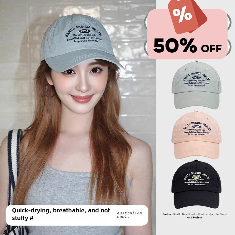 

Men and Women Baseball Cap Summer Quick-Drying Sunshade Outdoor Sports Hat Couple Soft Top Embroidered Letter Hiking Alpine Cap