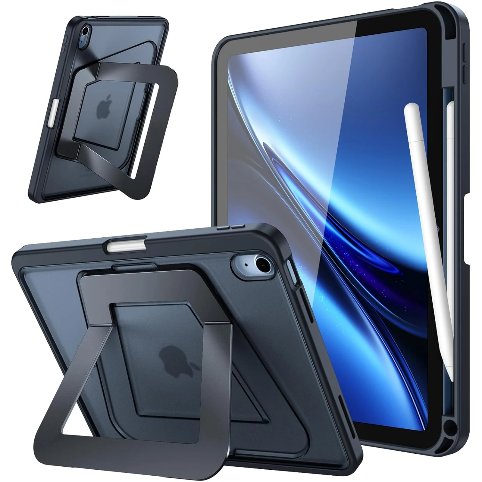 

2026 New for IPad A19 12th A16 11th Gen 11 Inch MINI 7 6 8.3" Case Aluminum Alloy Foldable Kickstand TPU Acrylic Tablet Cover