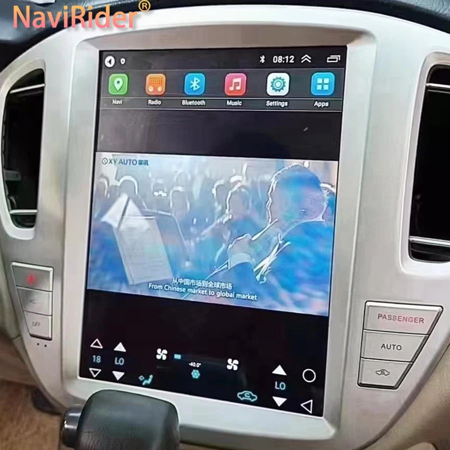 

12,1-дюймовый автомобильный радиоприемник, стерео ручной блок для Toyota Highlander 2001-2007 DSP Android 14, GPS-экран Carplay, Wi-Fi, Bluetooth 4GNAVI