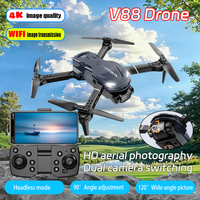 2025 New V88 Drone 4K WIFI FPV Professional HD LED lights Aerial Photography Remote Control Aircraft HD Camera Quadcopter Drones