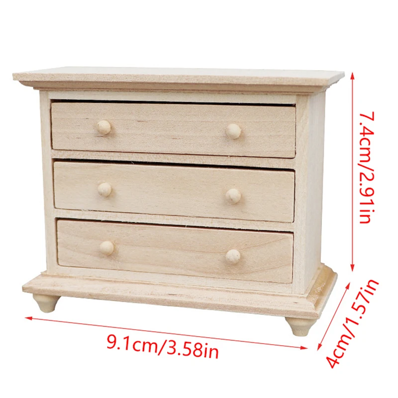 1:12 Puppenhaus Miniatur Schublade Schrank Spind Nachttisch Möbel Modell Dekor Spielzeug Puppenhaus Zubehör