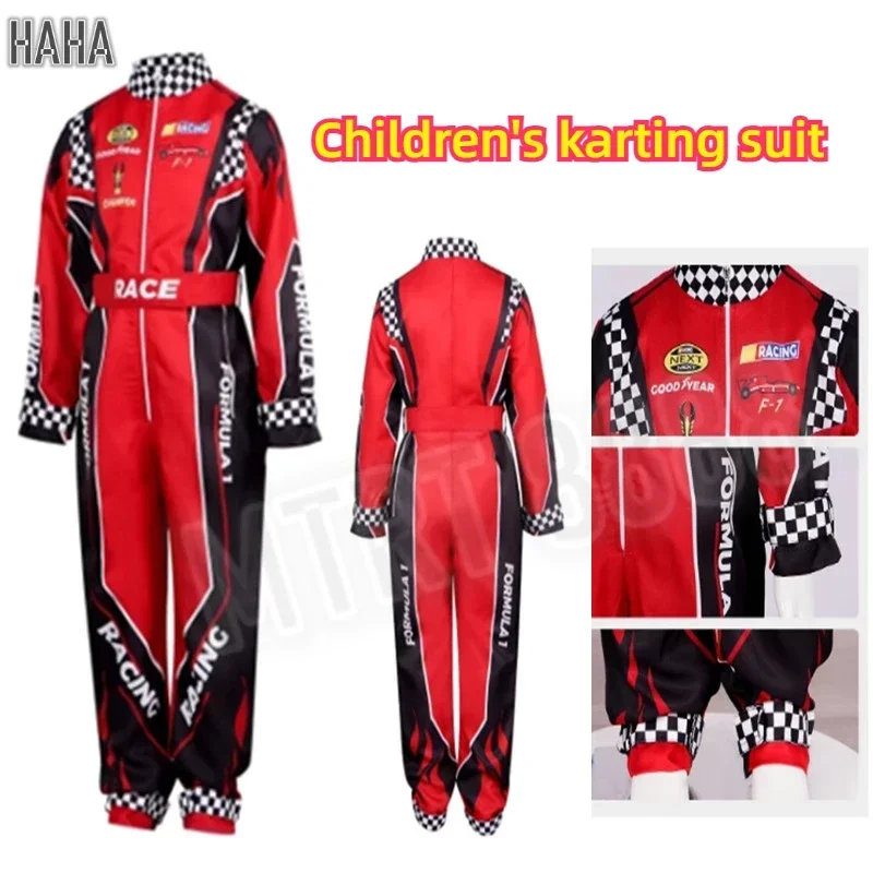 

Summer Children Breathable Off-road Vehicle Kart ATV Drifting Riding Suit Children One-piece Training Racing Suit