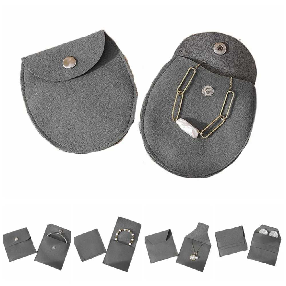 

5Pcs Velvet Jewelry Packing Bag Rings Earrings Large Capacity Jewelry Storage Case Organizer Bracelet Necklace Jewelry Holder