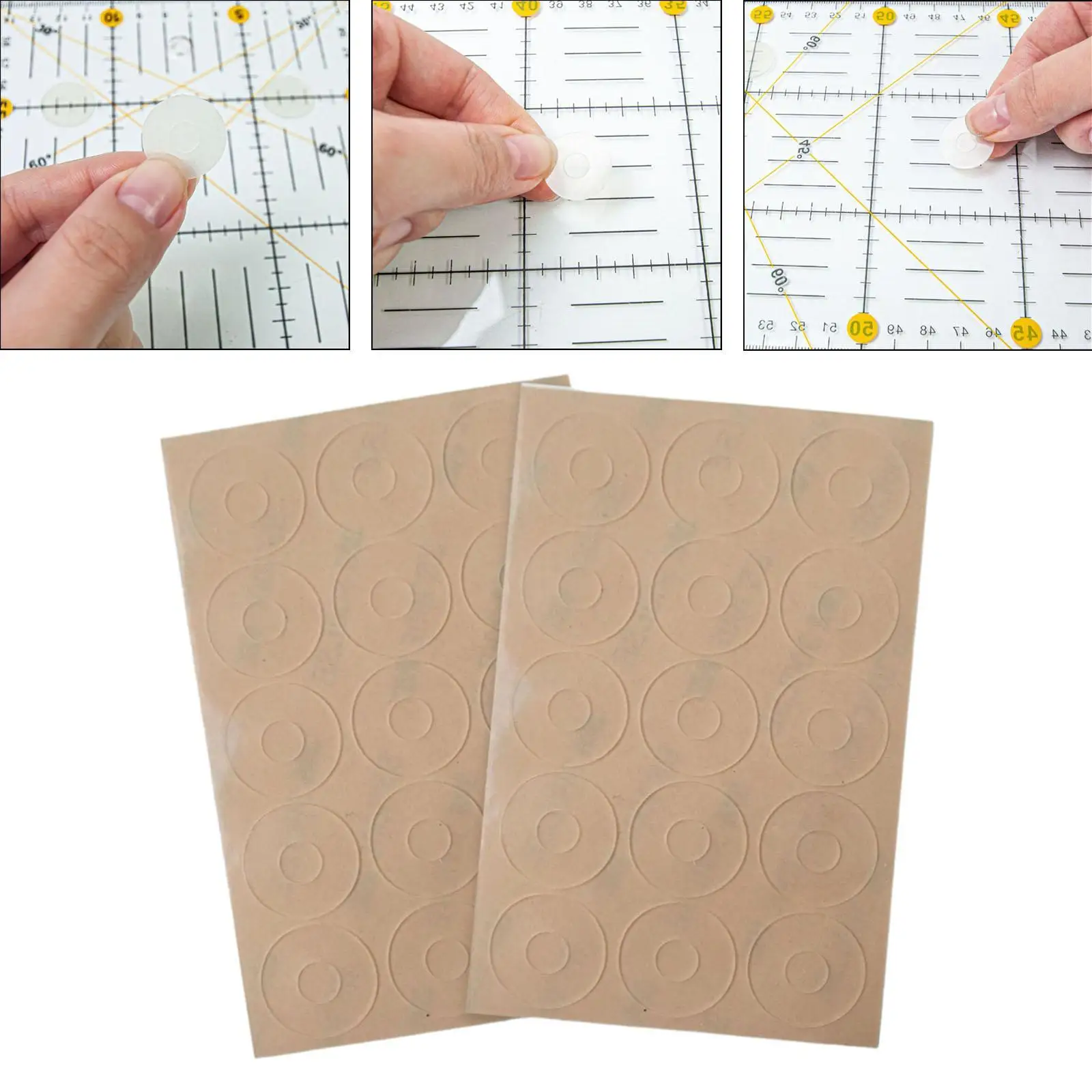 

60 шт. нескользящие подушечки для лоскутных линеек, нескользящие подушечки для шаблонов одеял