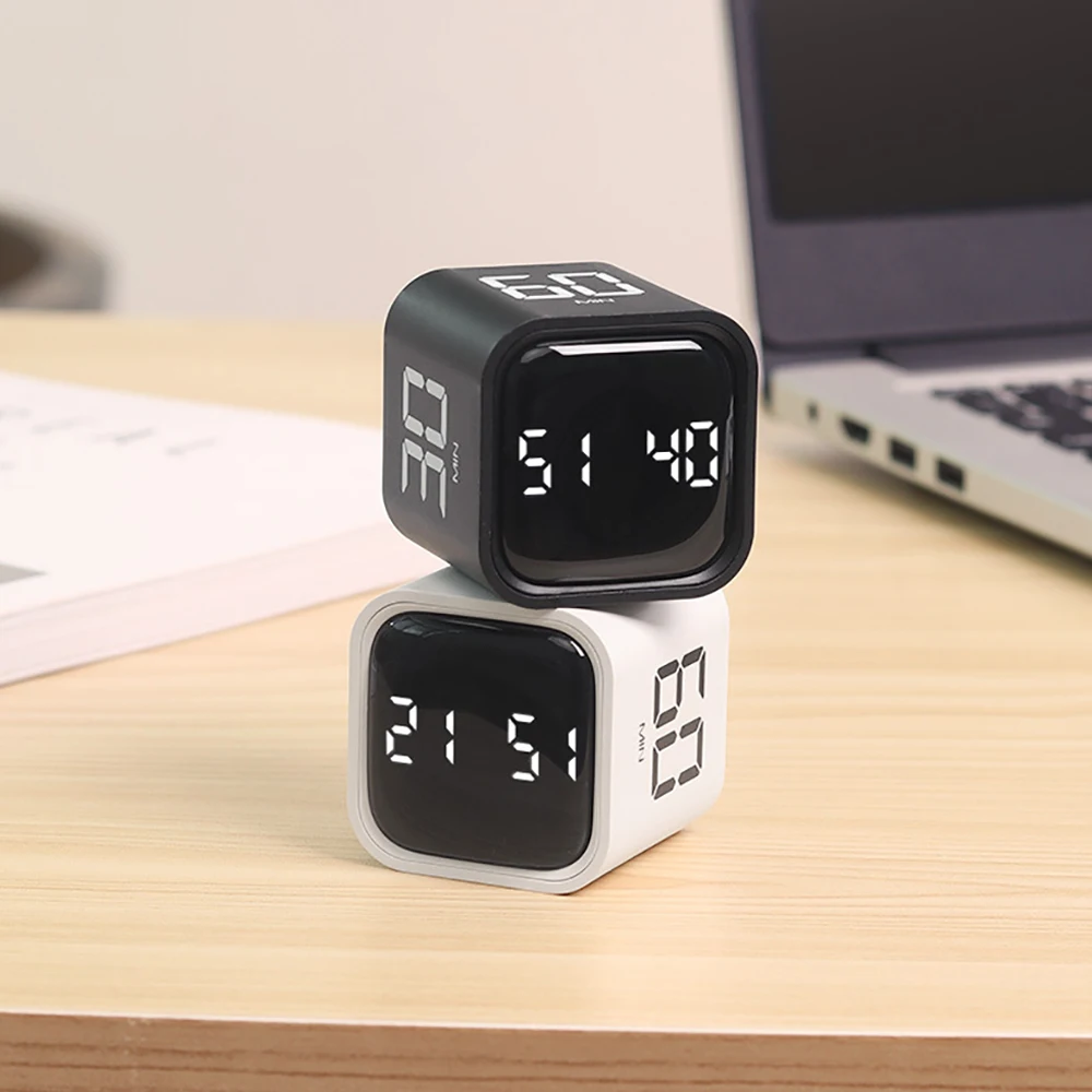 1PCS Timer Gravitational Induction Timer Kitchen Electronic Countdown Timer Time Reminders 5-10-30-60 Minutes Cube Timers