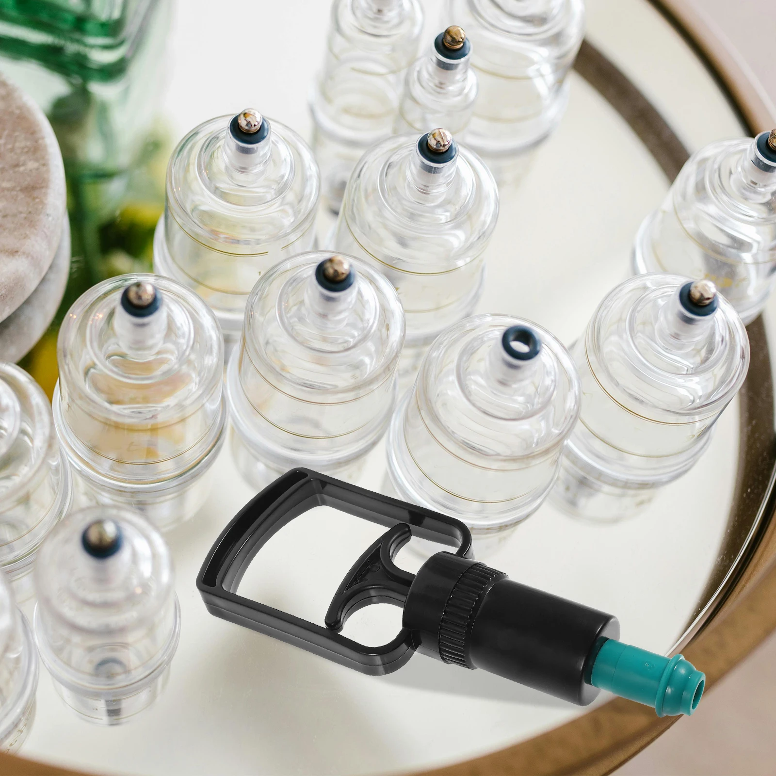 

Manual Cupping Hand Pump Plastic Vacuum Suction Pump for Body Massage Chinese Exhaust Tool Cupping Machine Aspirator