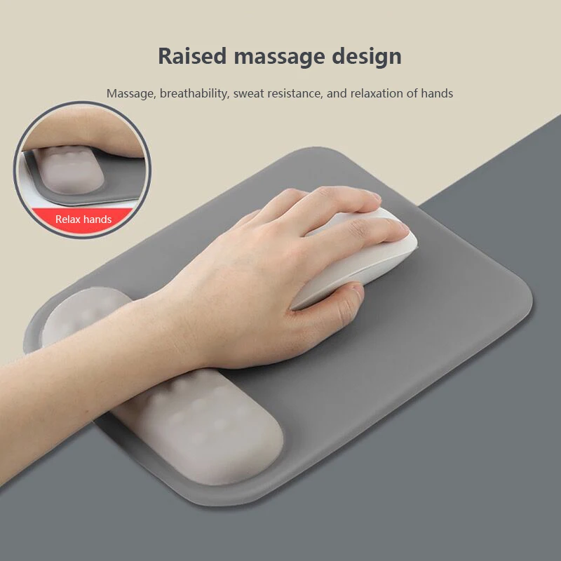 

Mouse Pad With Wrist Rest Pad Support Ergonomic Anti-Slip Silicone Base Gaming Accessories Mouse Pad Memory Foam Wrist Pad