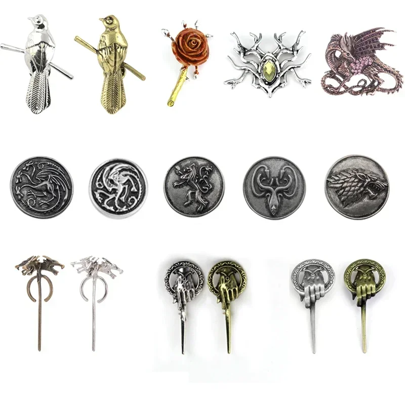 Hand of Kings Brooch Ice & Fire Pin Dragon Scale Speak More Retro Fashion Movie Thrones Jewelry Gift Accessories for Men