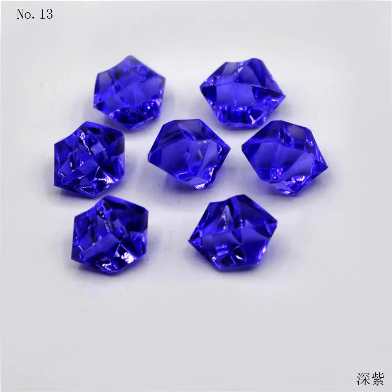 100 Stuks 11*13Mm Plastic Edelstenen Ijskorrels Kleurrijke Stenen Kinderen Juwelen Acryl Juwelen Ijs Teller Kristal Diamanten Speelgoed