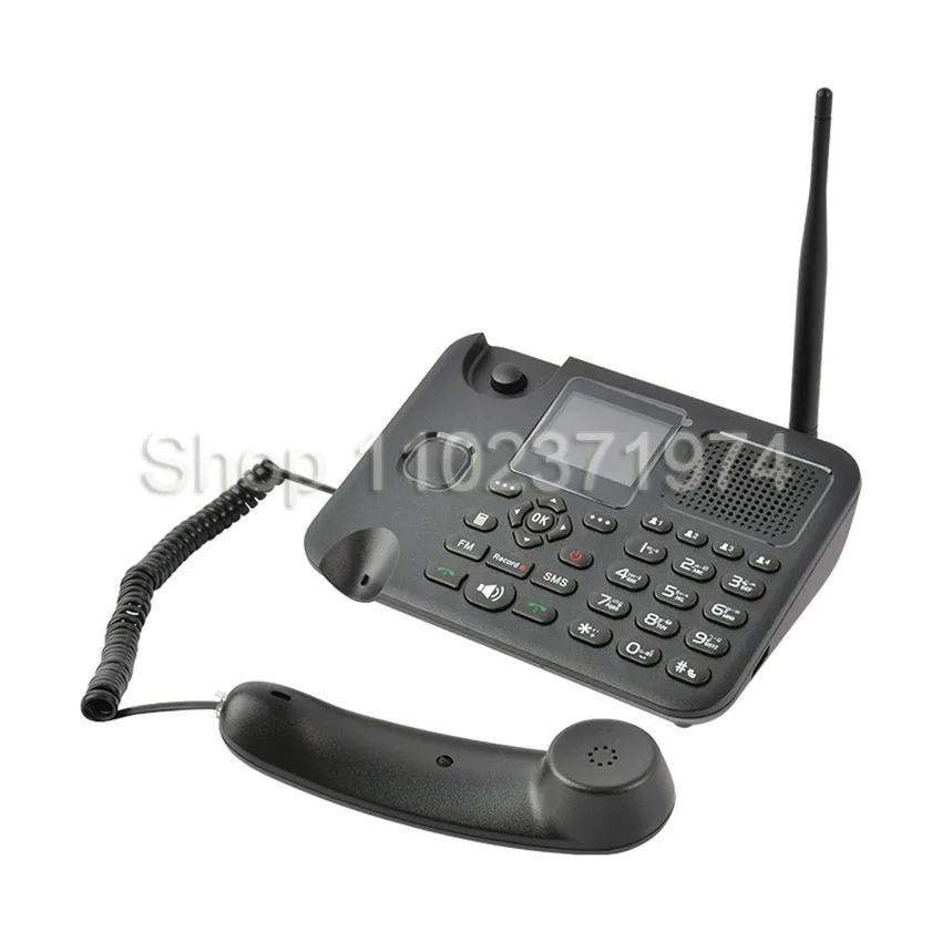 GSM Fixed Wireless Phone Telephone with Colorful LCD Dual SIM Card Calling Record FM Radio Multi Language