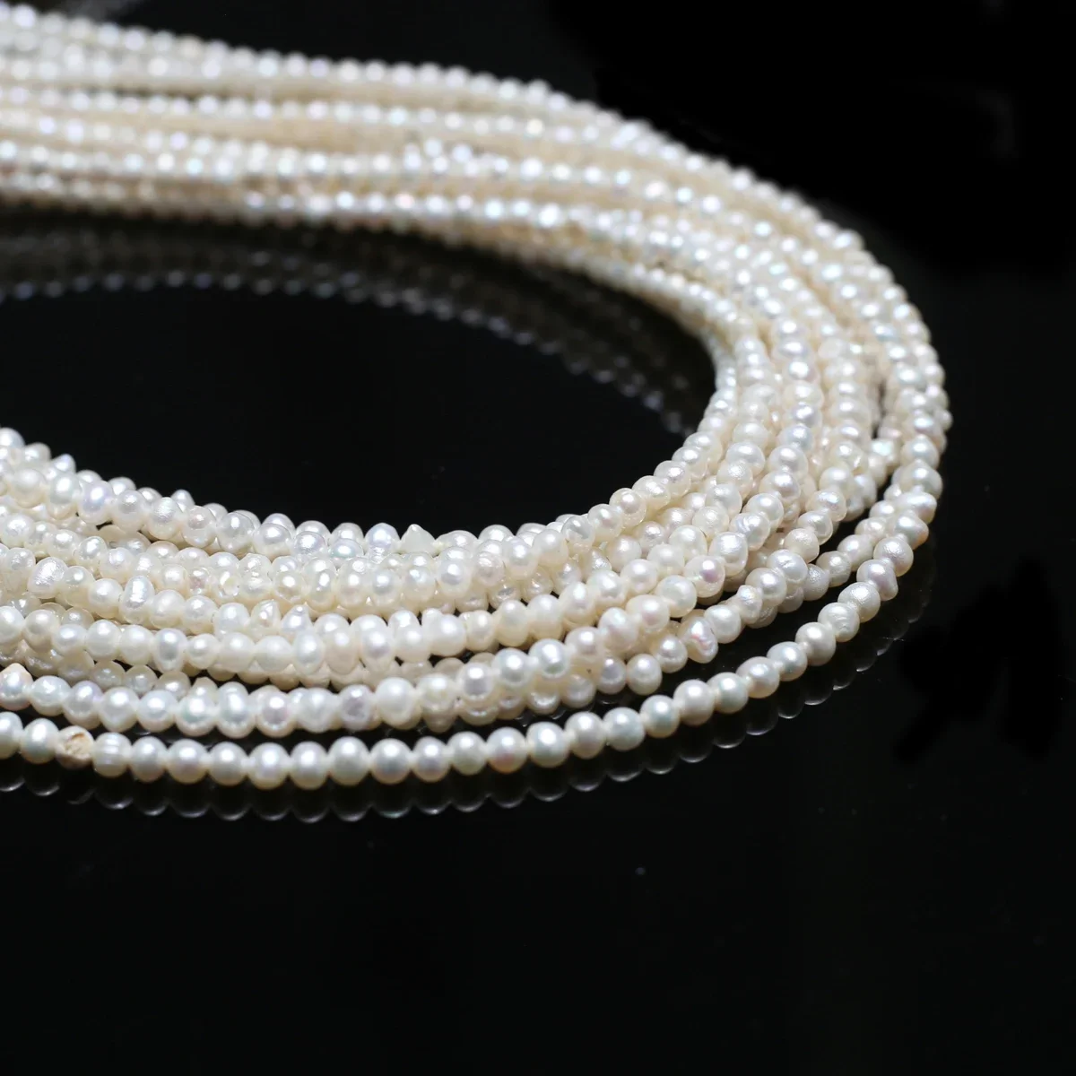 3-4mm A Natural Freshwater 100% White Irregular Pearl Bead Fine Gift Women for Jewelry Making DIY Necklace Bracelet Accessories