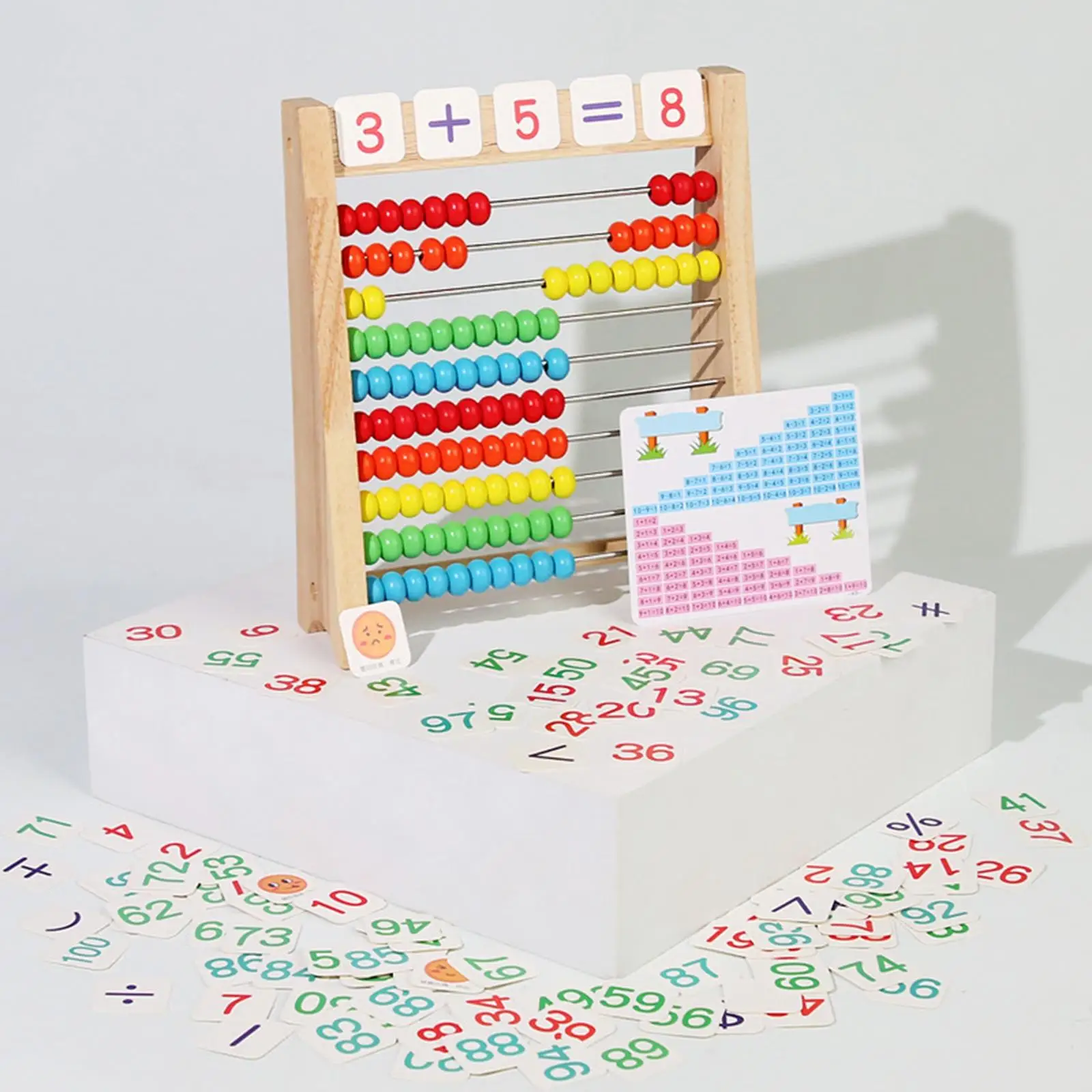 Learning Number Abacus Classic Wooden Math Game Toy for Elementary Preschool