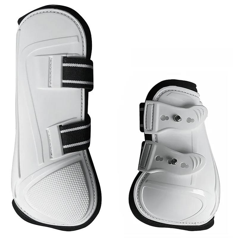 

4Pcs PU Horse Tendon Boots Front & Hind Leg Protectors for Riding