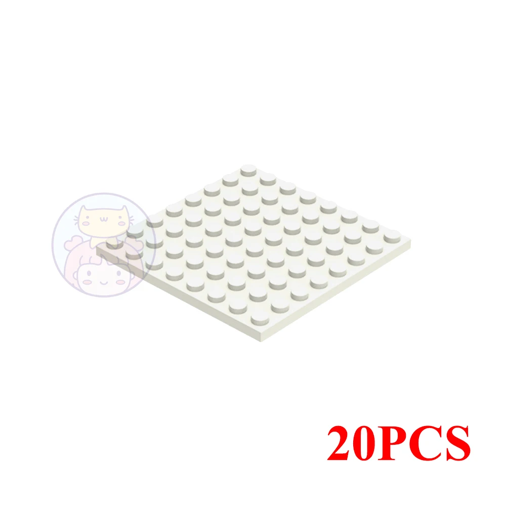 20 個 MOC 41539 プレート 8 × 8 ビルディングブロックキットハイテクボードハウスレンガ粒子 DIY アイデアおもちゃ子供の誕生日子供のギフト