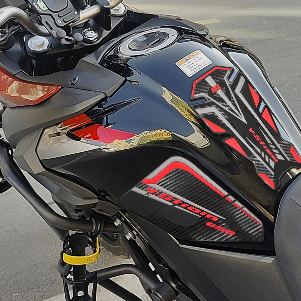 For Vstrom DL650 V-strom 650 XT 650XT DL 650 Motorcycle Stickers Rubber Oil Tank Pad Protector Side Non-Slip Protection Decals