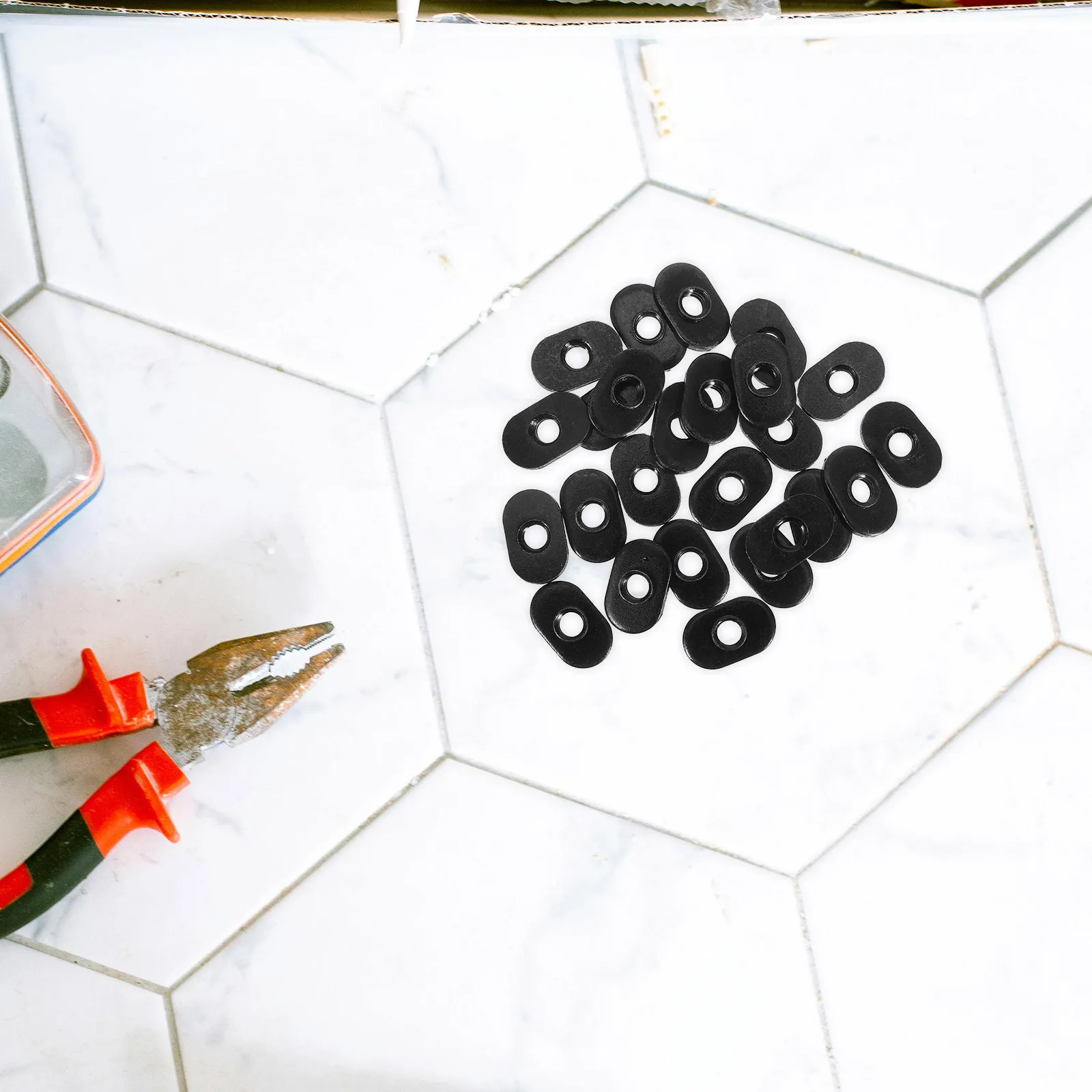 

25Pcs Metal Sliding Slot Nuts Easy Install Flat T-Nuts for Track Fasteners Metal Nut Parts Suitable for Home Industrial Use