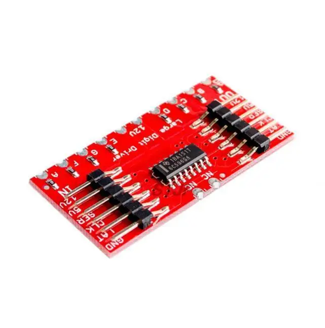 TPIC6C596 Registro de deslocamento de 8 bits Displayes de 7 segmentos LED de 7 segmentos