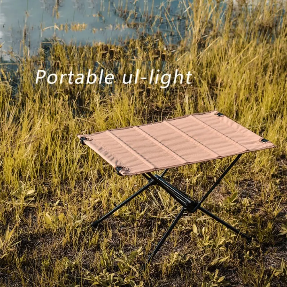 

Aluminum Alloy Folding Camping Table Oxford Cloth Tabletop High Strength Outdoor Collapsible Table Wear Resistant Leisure