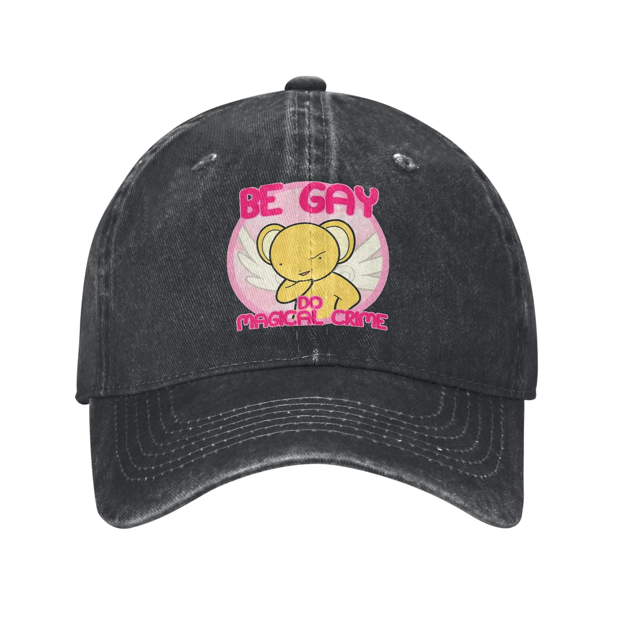 Casual Kero Says Be Gay Do Magical Crime Cardcaptor Sakura Baseball Cap Men Women Distressed Washed Snapback Hat Gift Hats Cap