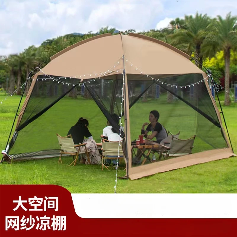 Imagem -04 - Outdoor 3c Camping Tent Canopy Mesh Cool Shed Mosquito Proof Sun Protect f Rain Proof Camping Sunshade Todas as Versões Temporada