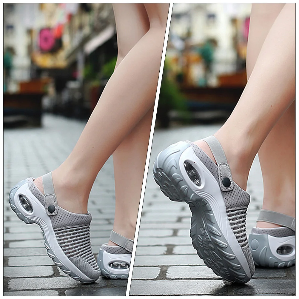 

1 пара простых дизайнерских сетчатых сандалий для женщин, дышащая стильная легкая повседневная спортивная обувь, спортивные сандалии, обувь