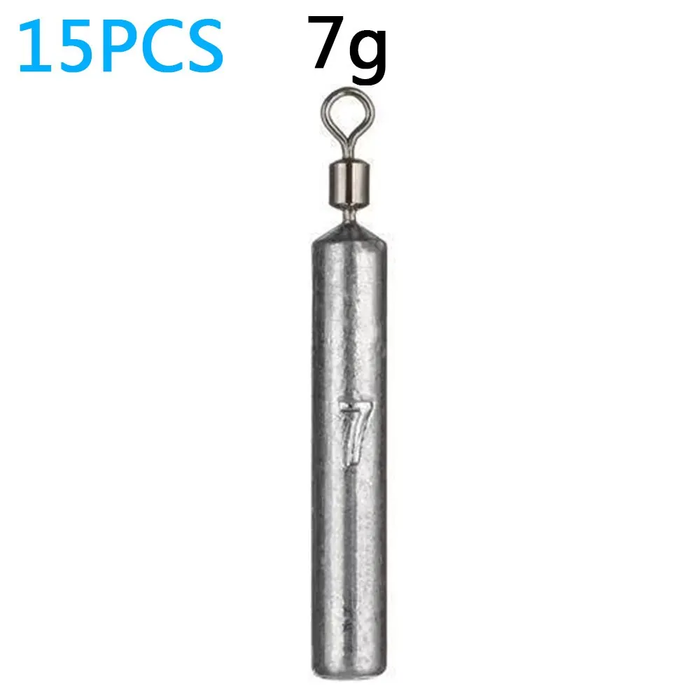 Angel gewicht 15 teile/los Sinker form 3,5g 5g 7g 10g 14g 20g Rohr Kugel Lot Anhänger Metall Jig Sast Sea Tackle Kit Pesca Werkzeug