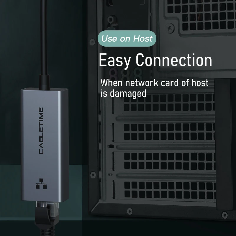CABLETIME USB Ethernet-адаптер 100/1000 Мбит/с USB 3.0 RJ45 Сетевая карта для Nintendo Switch Macbook Интернет-адаптер для ноутбука