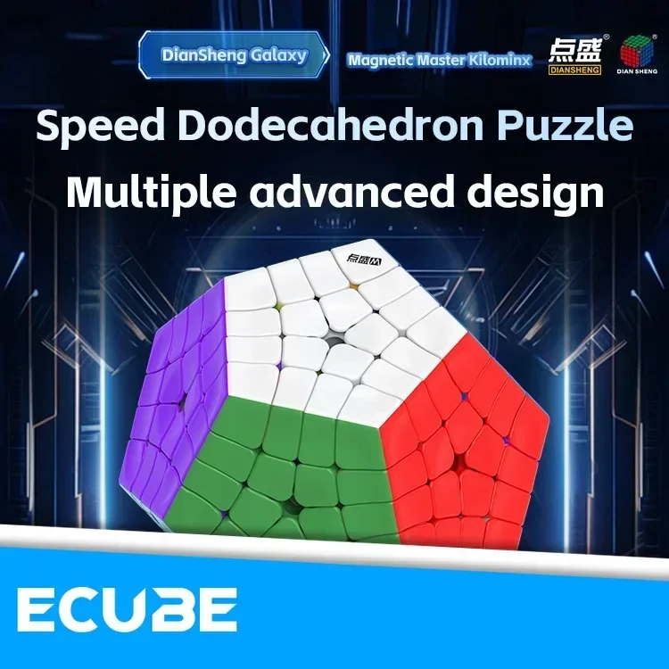 [ECube] DianSheng Galaxy Master Kilominx 4x4 Megaminx 4x4x4 المكعب السحري المغناطيسي بدون ملصقات Cubo Dodecahedron لغز السرعة