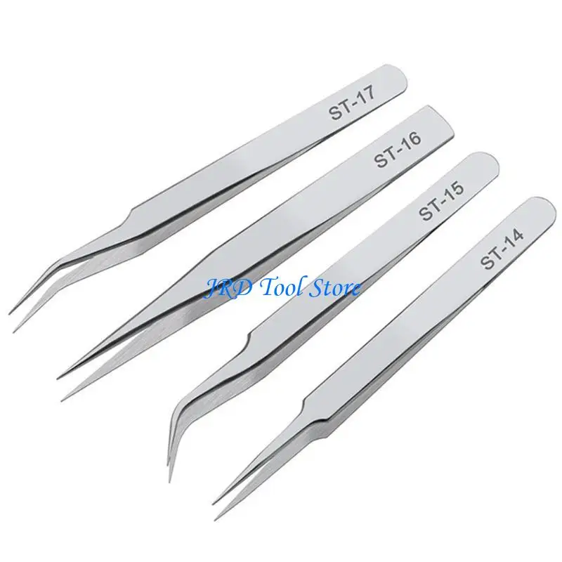 A2UD 1set Tweezers MultiPurse Furpose cotonete reto Tweezer belisca objetos pequenos