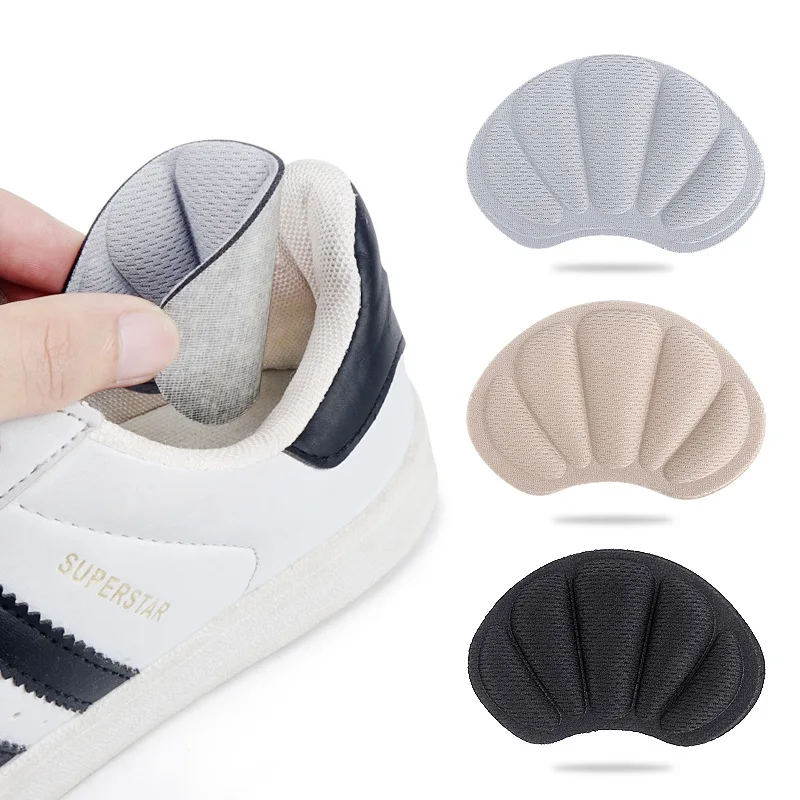 1pair Shoe Pad Foot Heel Cushion Pads Sports Shoes Adjustable Size Antiwear Feet Inserts Insoles Heel Protector Sticker Insole