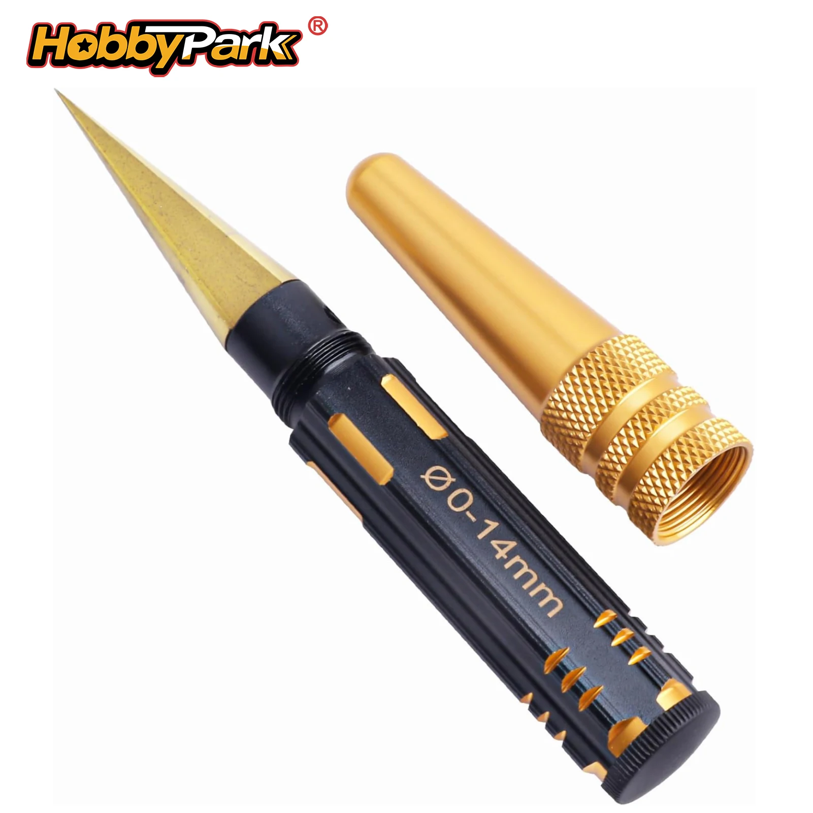 HobbyPark Ti-Nitride Body Reamer 0-14mm Hole Puncher W/Sleeve Set for RC Car Bodyshell Hobby Tools