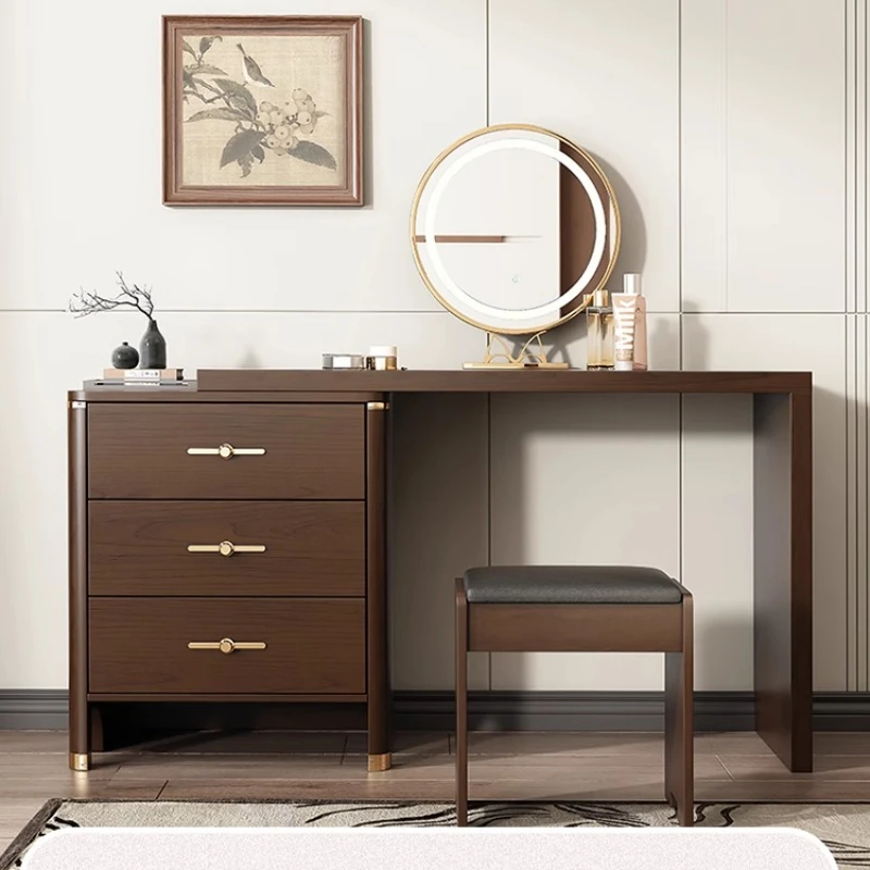 

Dressing Storage Cabinet Makeup Vanities Living Room Simple Modern Drawers Mirror Console Nordic Tocador Con Espejo Furnitures