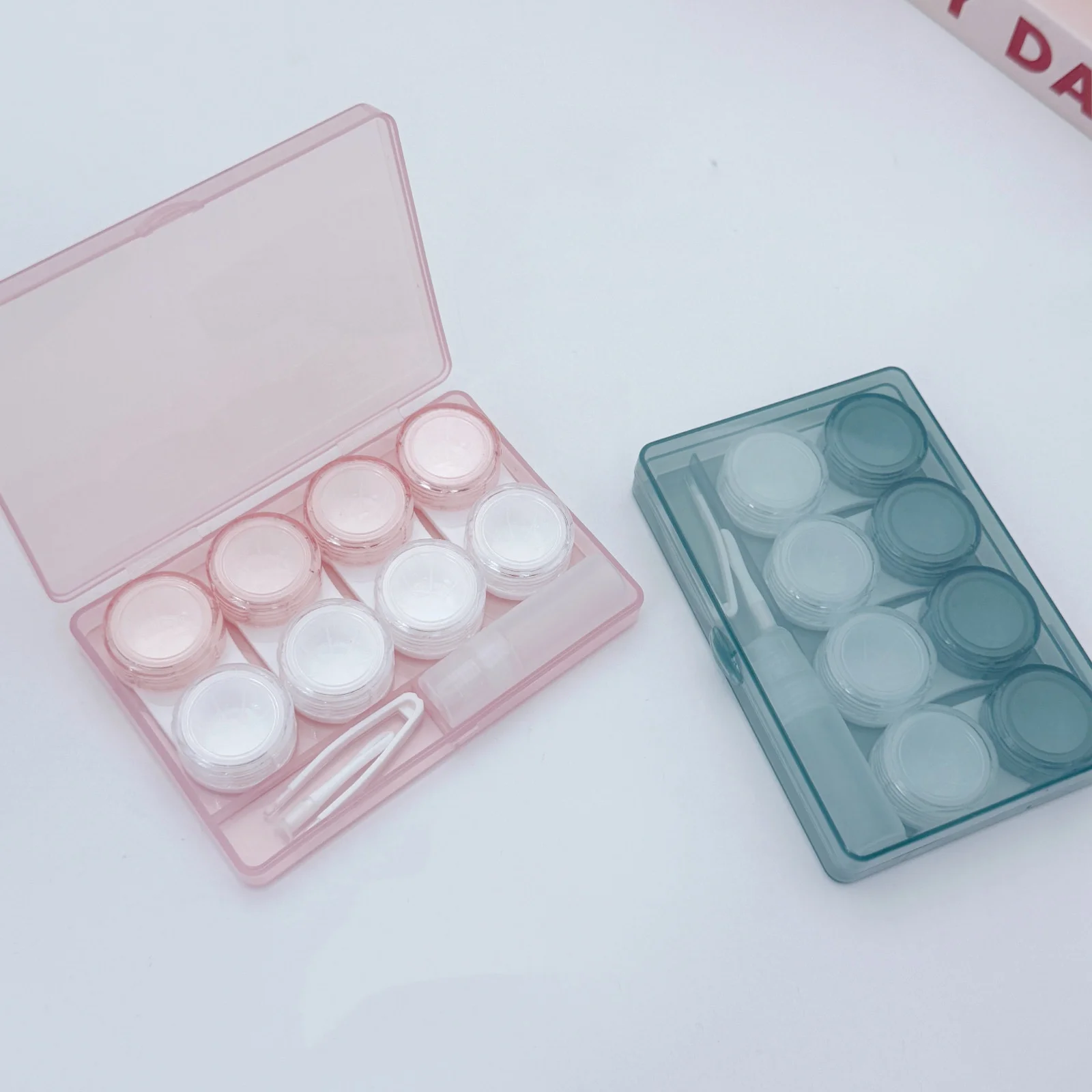 Contact Lens Case Portable Multi Pair Set Contact Lens Storage And Care Box Ins Transparent Storage Box Contact Lens Box